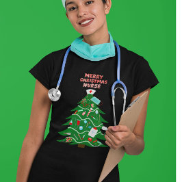 ナース メリークリスマスツリー Tシャツ