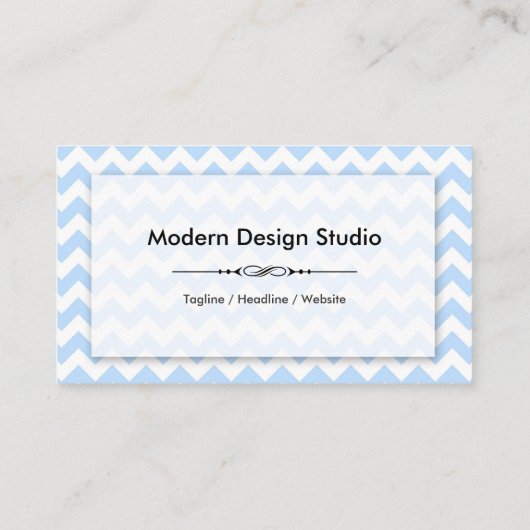 ナース-モダンブルーシェブロン 名刺 (裏面)