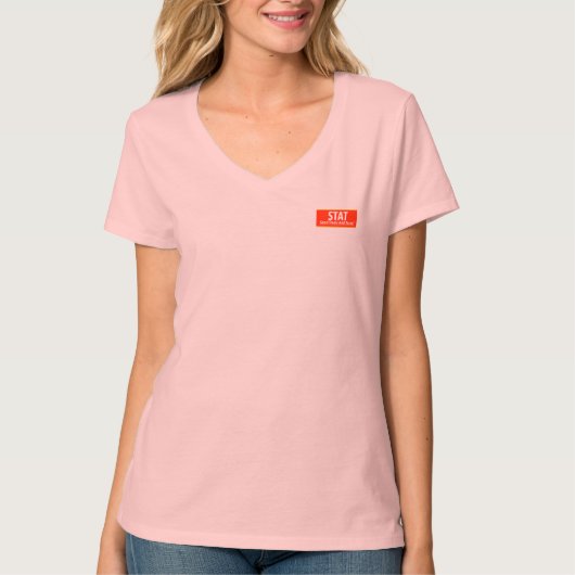ナース・ユーモア・プリント・ノベルティ: STAT Tシャツ (正面)