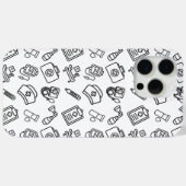 ナース ライフ アイコン パターン ケース メイト iPhone ケース Case-Mate iPhoneケース (裏面 (横))