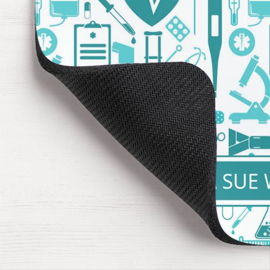 ナース/医学生 – 名前の追加/モノグラム マウスパッド (コーナー)