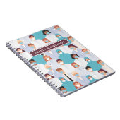 ナース/医学生 – 名前を追加/モノグラム ノートブック (右側)