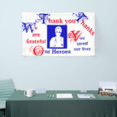 ナース、医師、初動要員に感謝 横断幕 (トレードショー)