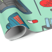 ナース、医師、医療プロフェッショナルをテーマ ラッピングペーパー (ロールコーナー)