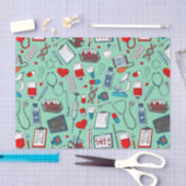 ナース、医師、医療プロフェッショナルをテーマ 薄葉紙 (クラフト)