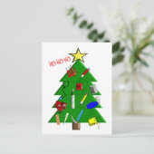 ナース/医療スタッフクリスマスカードとギフト シーズンポストカード (スタンド正面)