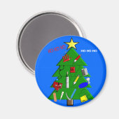 ナース/医療スタッフクリスマスカードとギフト マグネット (正面/裏面)