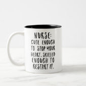 ナース:可愛ストップいハート コーヒーマグカップ (左)