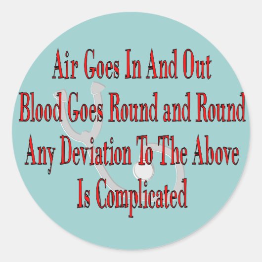 ナース/呼吸セラピストギフト ラウンドシール (正面)