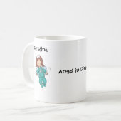ナース-変装の天使のためのギフト コーヒーマグカップ (正面左)