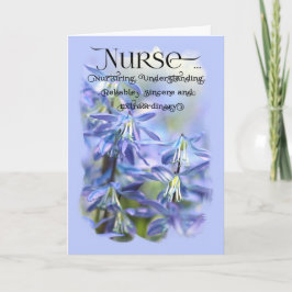 ナース/幸せなナース日-青い鐘花 カード