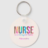 ナース – 愛インスパイア、癒 キーホルダー (裏面)