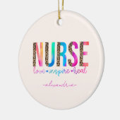 ナース – 愛インスパイア、癒 セラミックオーナメント (左)