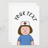 ナース 招待状 (正面/裏面)