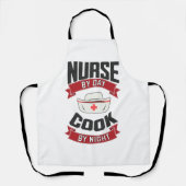 ナース（日）。調理師バイナイトユーモアのある調理師のエプロン エプロン (正面)