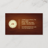 ナース – 木目モノグラム 名刺 (裏面)