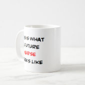 ナース、未来 コーヒーマグカップ (正面左)