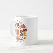 ナース – 水彩可愛カラフル&パーソナライズされた コーヒーマグカップ (正面左)