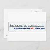 ナース – 私に仕事を ポストカード (正面/裏面)