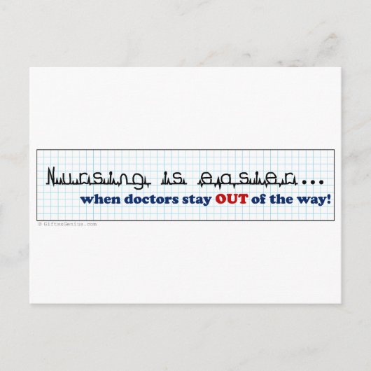 ナース – 私に仕事を ポストカード (正面)