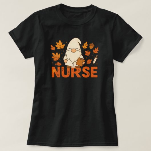 ナース(紅葉) Tシャツ (デザイン正面)