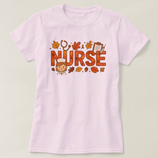 ナース(紅葉) Tシャツ (デザイン正面)