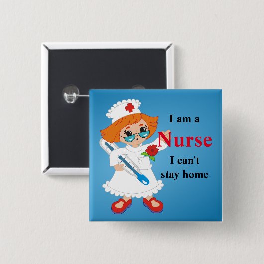 ナース 缶バッジ (正面&裏面)