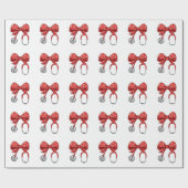 ナース 聖聴器 クリスマス リボン コケッティー ガーリー ラッピングペーパー (フラット)