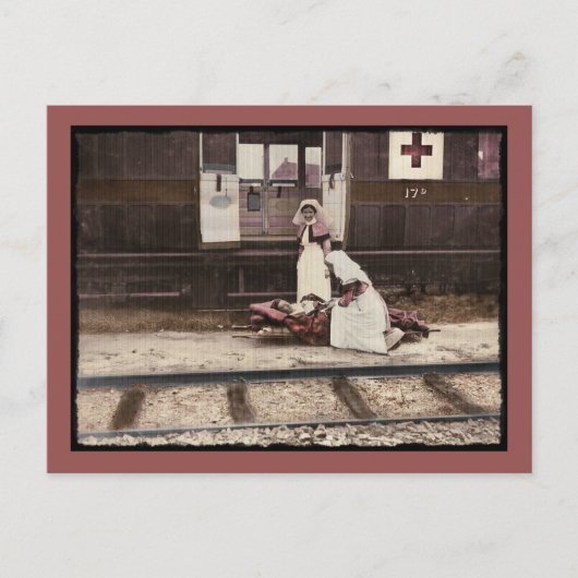 ナース・負傷者 ポストカード (正面)