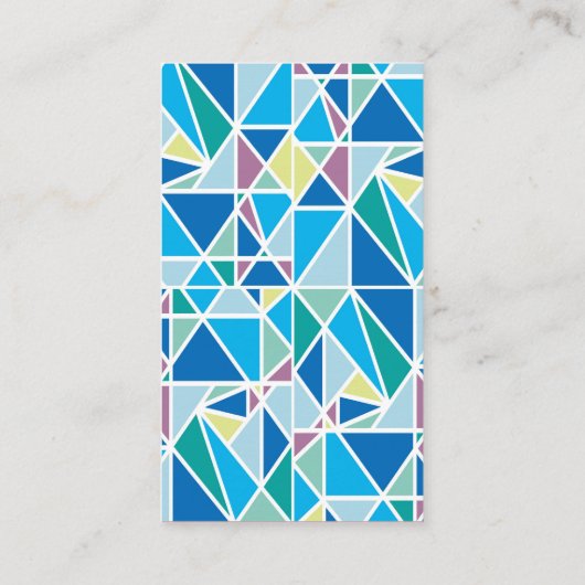 ナース – 青い抽象芸術ジオメトリ 名刺 (裏面)