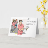 ナース/RN/医療プロフェッショナル/おもしろいGet Well カード (黄色い花)