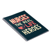 ナース- The 実在 Life Heroesレトロ70s ノートブック (右側)