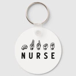 ナースASL手話看護グラッドRNギフト キーホルダー