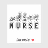 ナースASL手話看護グラッドRNギフト シール (シート)