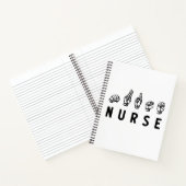 ナースASL手話看護グラッドRNギフト ノートブック (内部)