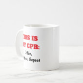ナースCPRコーヒー忍耐性反復コーヒーマグ コーヒーマグカップ (正面左)