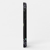 ナースEKGハートとジュエルブラックシルバーブルー Case-Mate iPhoneケース (裏面/左)