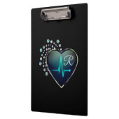 ナースEKGハートと宝石クリップボード クリップボード (左)