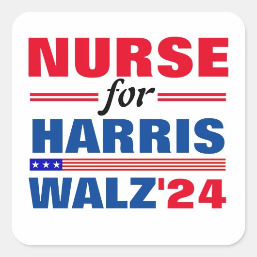 ナースforハリスウォルズレッドブルー スクエアシール (正面)