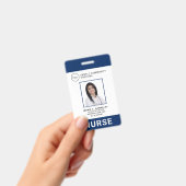 ナースMedical Navy Blue Hospitalロゴ写真ID バッジ (Handheld)
