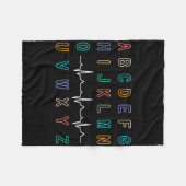 ナースPqrstテストAbcのEkgストリップアルファベッおもしろいトニュー フリースブランケット (正面(横))