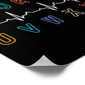 ナースPqrstテストAbcのEkgストリップアルファベッおもしろいトニュー ポスター (角)