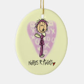 ナースRの天使のTシャツおよびギフト セラミックオーナメント (右)