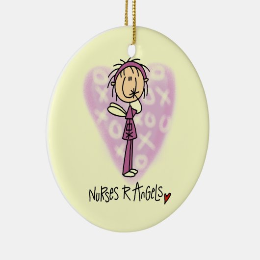 ナースRの天使のTシャツおよびギフト セラミックオーナメント (右)