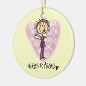 ナースRの天使のTシャツおよびギフト セラミックオーナメント (左)