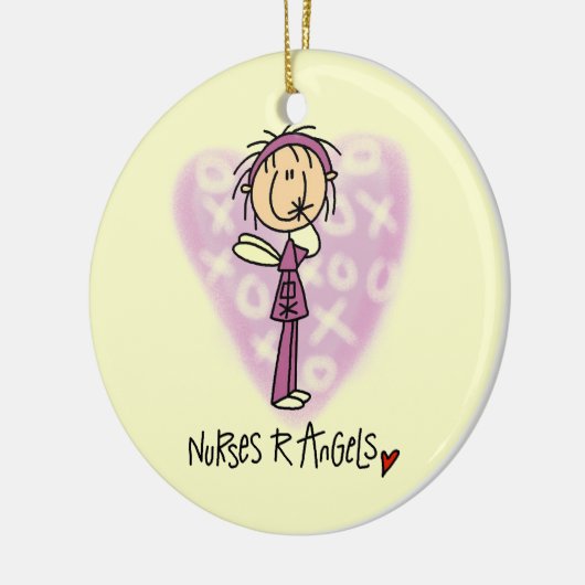 ナースRの天使のTシャツおよびギフト セラミックオーナメント (左)
