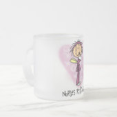 ナースRの天使のTシャツおよびギフト フロストグラスマグカップ (正面左)