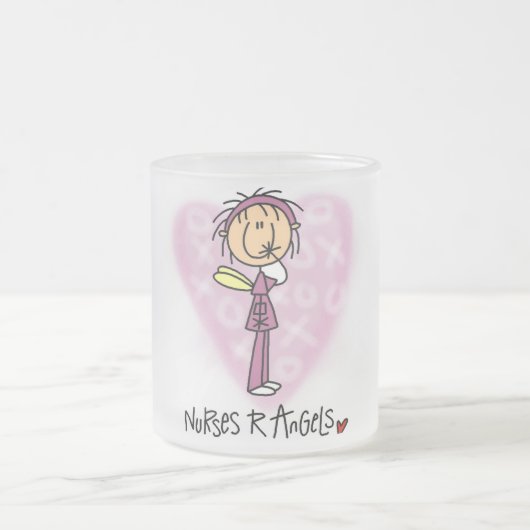 ナースRの天使のTシャツおよびギフト フロストグラスマグカップ (中央)