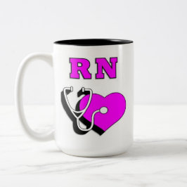 ナースRNの心配 ツートーンマグカップ