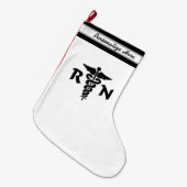 ナースRNの看護 ラージクリスマスストッキング (正面 (吊り時))